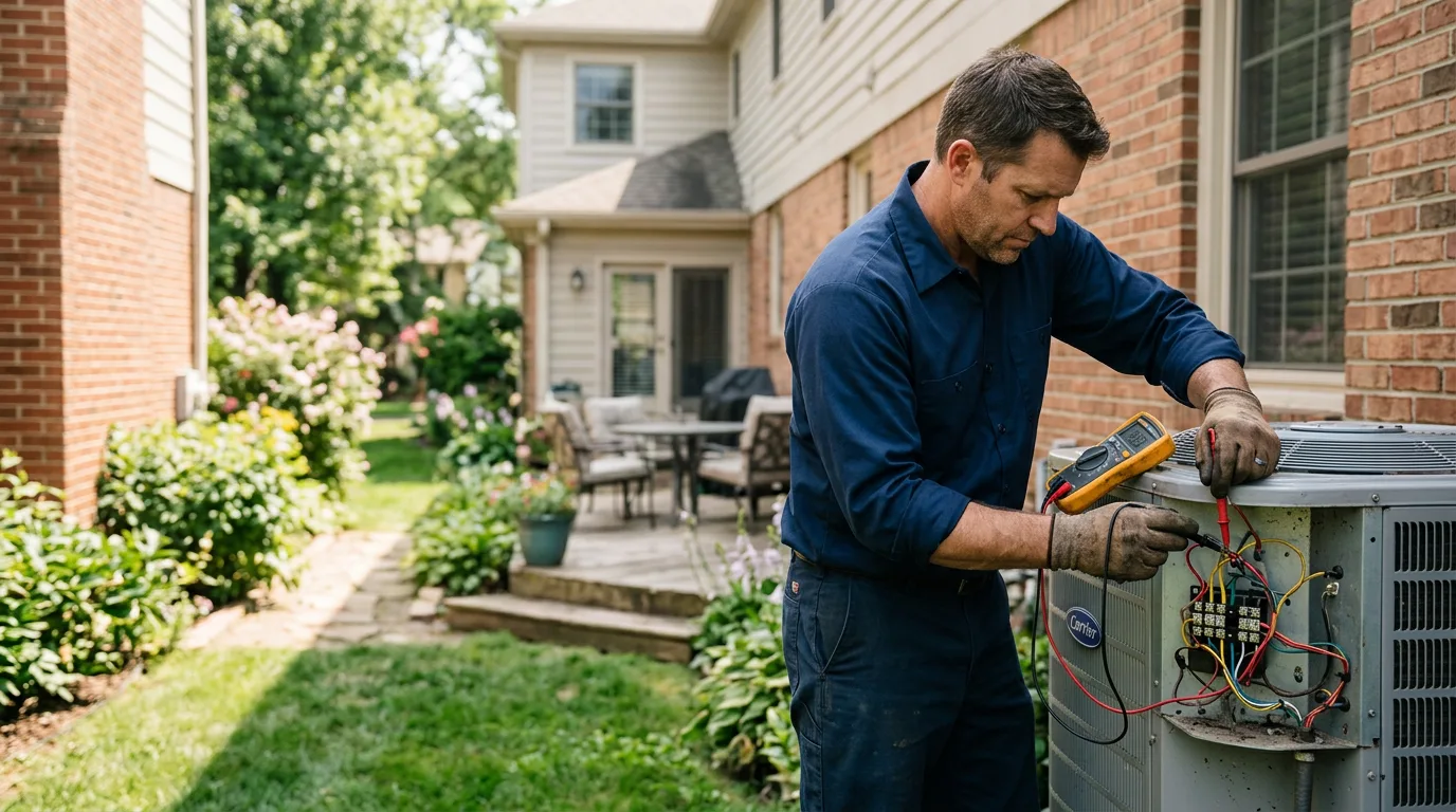 HVAC technician working near Irons, MI